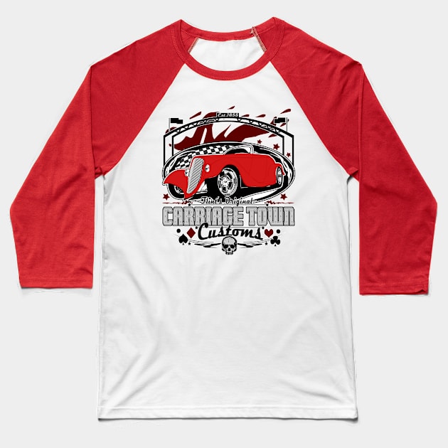 Flint's Carriage Town Customs Baseball T-Shirt by Artisticmess